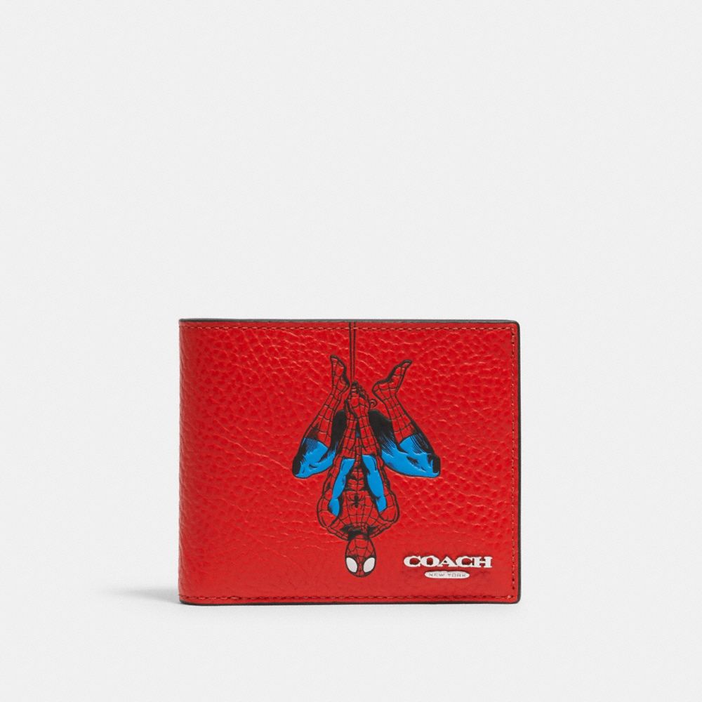 COACH â”‚ MARVEL 3-IN-1 WALLET WITH SPIDER-MAN - 1845 - SV/MIAMI RED