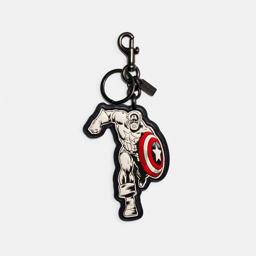 COACH 1858 Coach â”‚ Marvel Captain America Bag Charm QB/CHALK MULTI