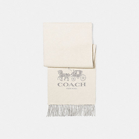 COACH 18782 Horse And Carriage Cashmere Muffler GREY