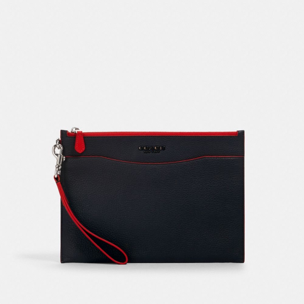 COACH 1890 - BECKETT SLIM POUCH SV/NAVY MIAMI RED