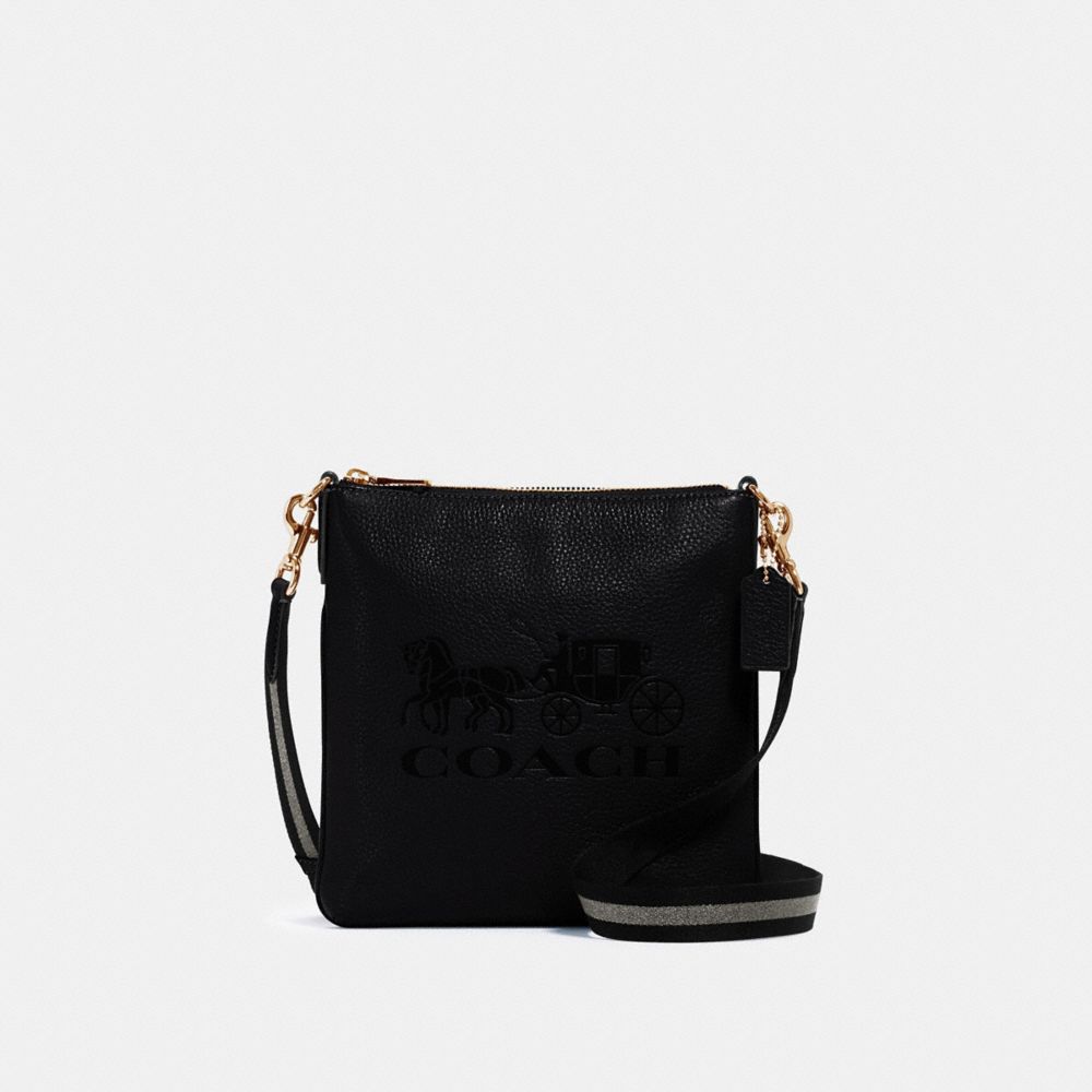 JES SLIM CROSSBODY WITH HORSE AND CARRIAGE - IM/BLACK - COACH 1897