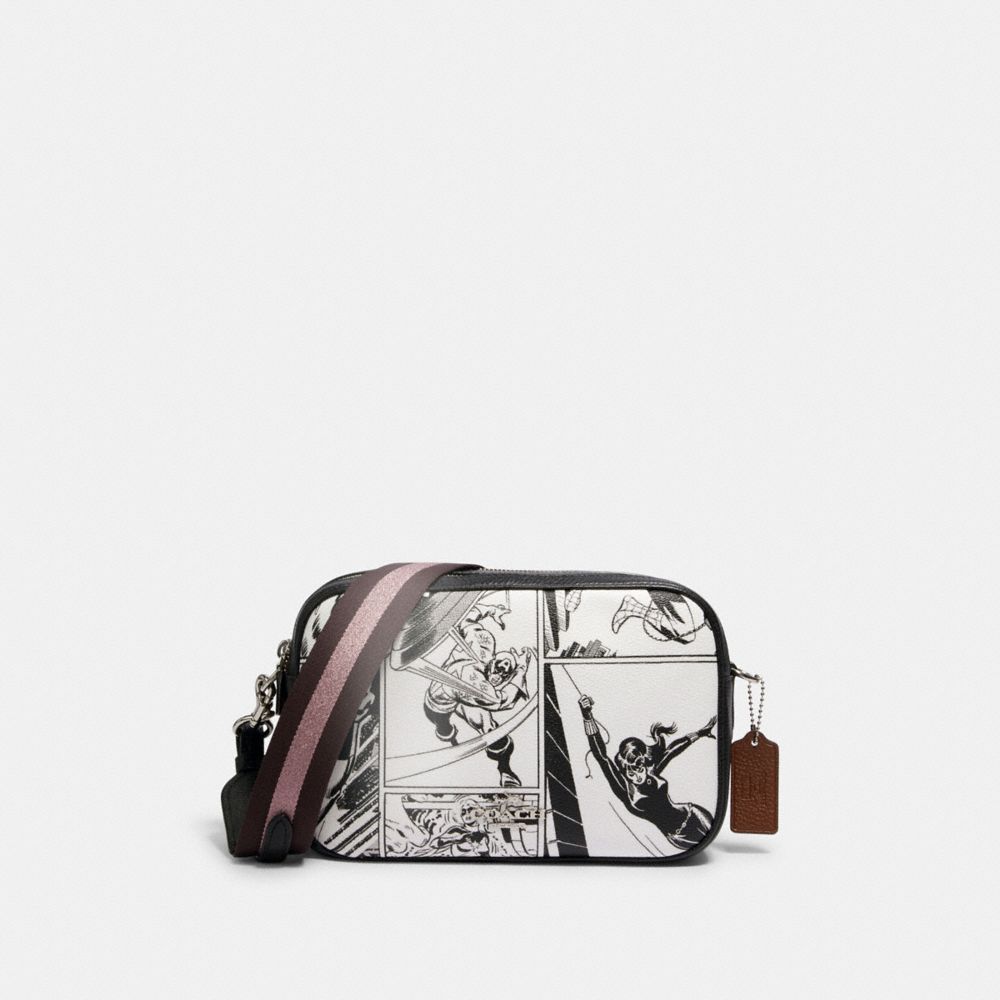 COACH â”‚ MARVEL JES CROSSBODY WITH COMIC BOOK PRINT - 1908 - SV/LT CHALK/ BLACK