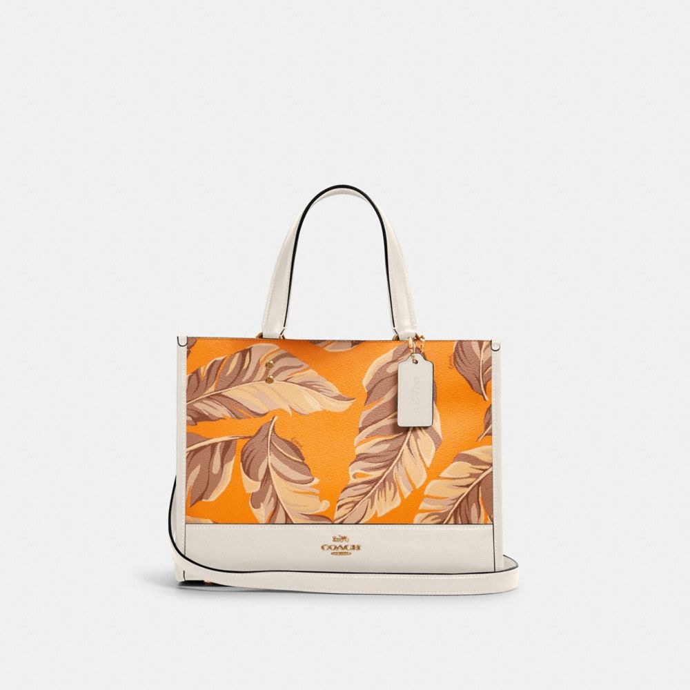 COACH DEMPSEY CARRYALL WITH BANANA LEAVES PRINT - IM/REDWOOD SUNBEAM MULTI - 1952