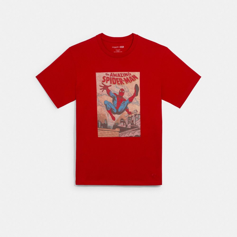 COACH COACH â”‚ MARVEL SPIDER-MAN COMIC T-SHIRT - BARBADOS CHERRY - 1956