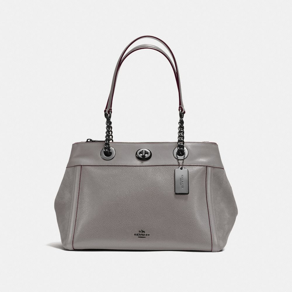 COACH 20165 Turnlock Edie Carryall DK/HEATHER GREY