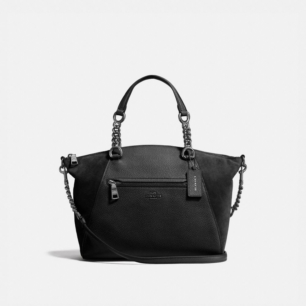 CHAIN PRAIRIE SATCHEL - BLACK/DARK GUNMETAL - COACH 20166