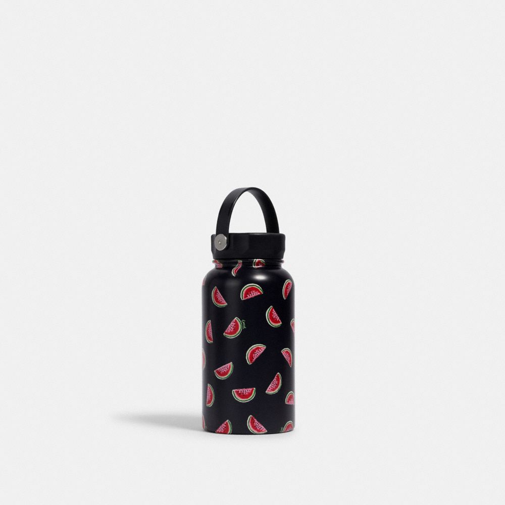 WATER BOTTLE WITH WATERMELON PRINT - NAVY/RED - COACH 2041