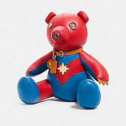 COACH │ MARVEL CAROL DANVERS COLLECTIBLE BEAR - 2044 - IM/METALLIC NAVY