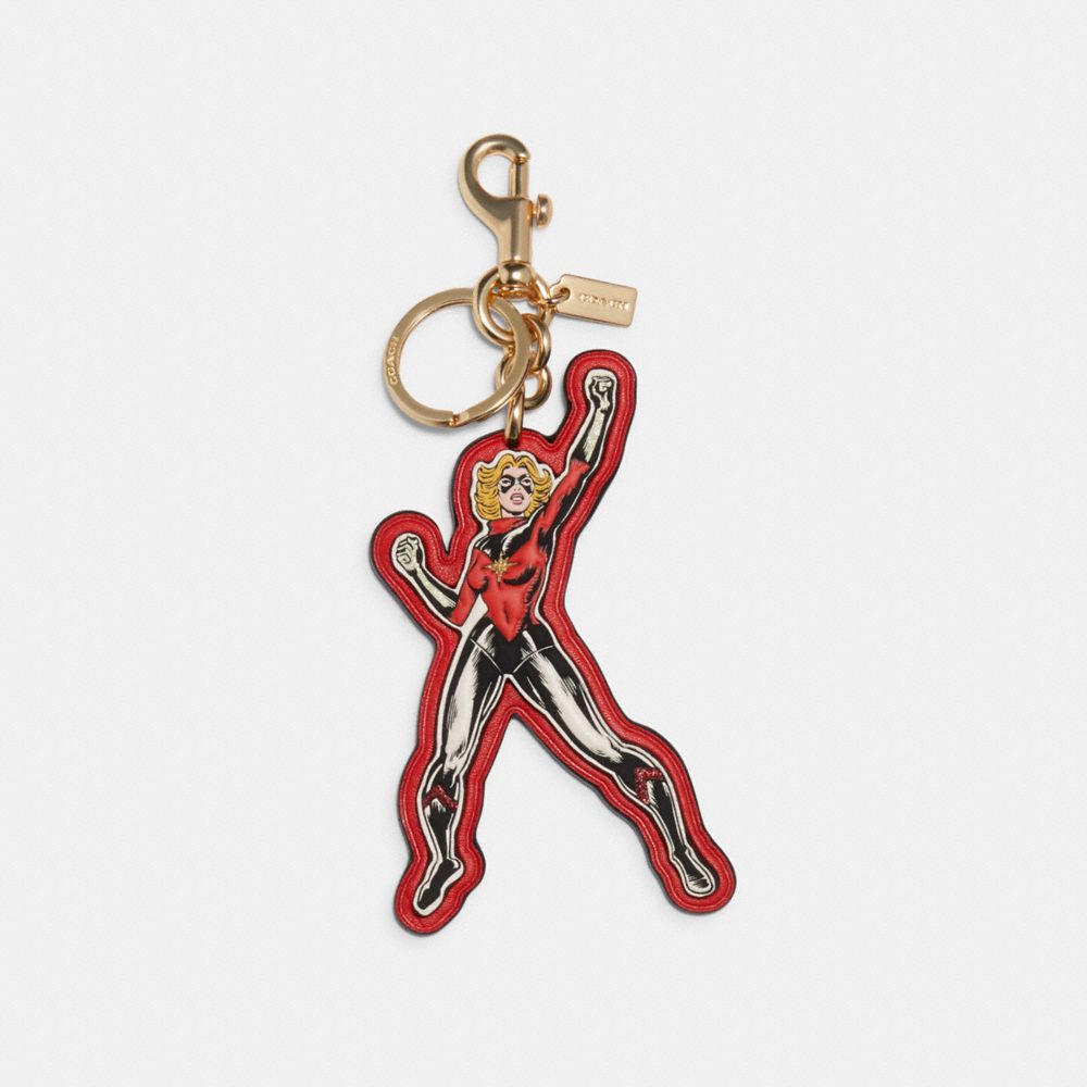 COACH â”‚ MARVEL CAROL DANVERS BAG CHARM - 2047 - IM/CHALK