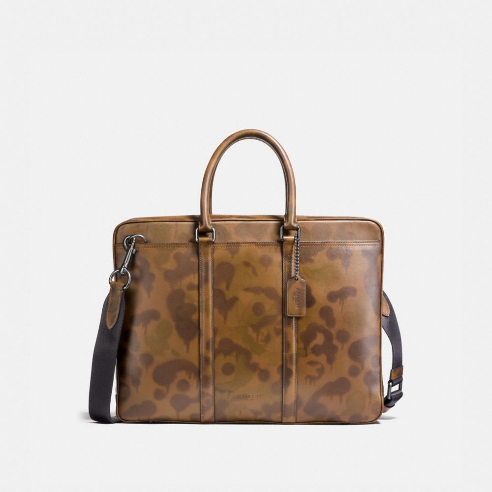 COACH 21076 - METROPOLITAN SLIM BRIEF WITH WILD BEAST PRINT JI/SURPLUS