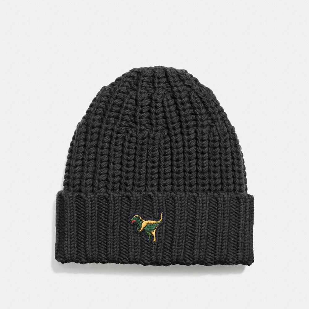 COACH 21104 Rexy Knit Beanie CHARCOAL