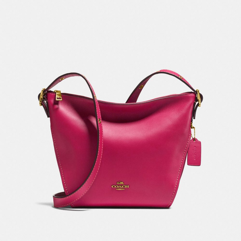 COACH SMALL DUFFLETTE - GOLD/BRIGHT CHERRY - 21377