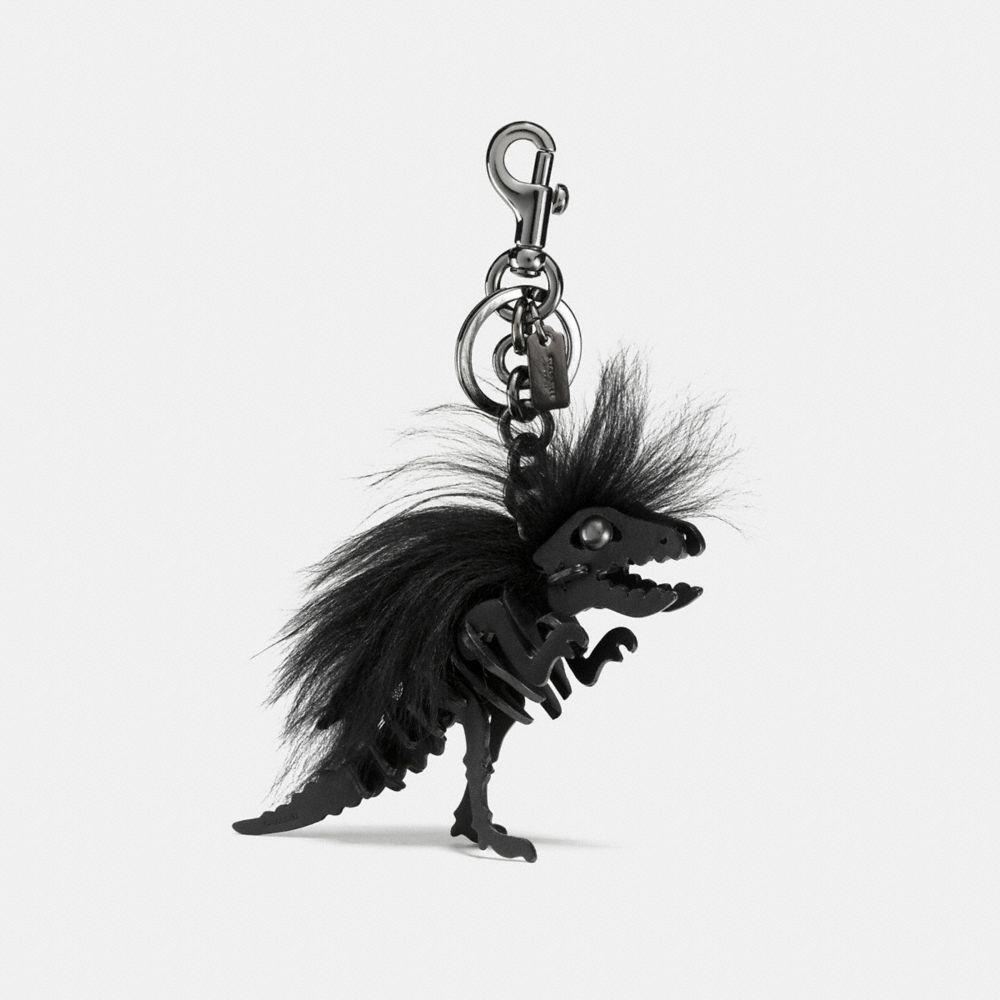 COACH 21772 Long Mohawk Rexy Bag Charm BK/BLACK