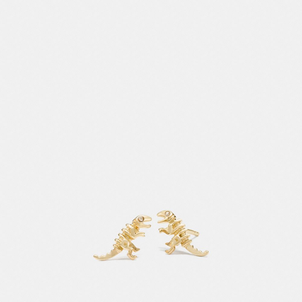 COACH 22168+GLD Mini Demi-fine Rexy Stud Earrings GOLD