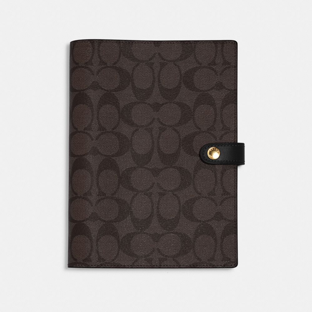 Notebook In Signature Canvas - 222 - Gold/Brown Black