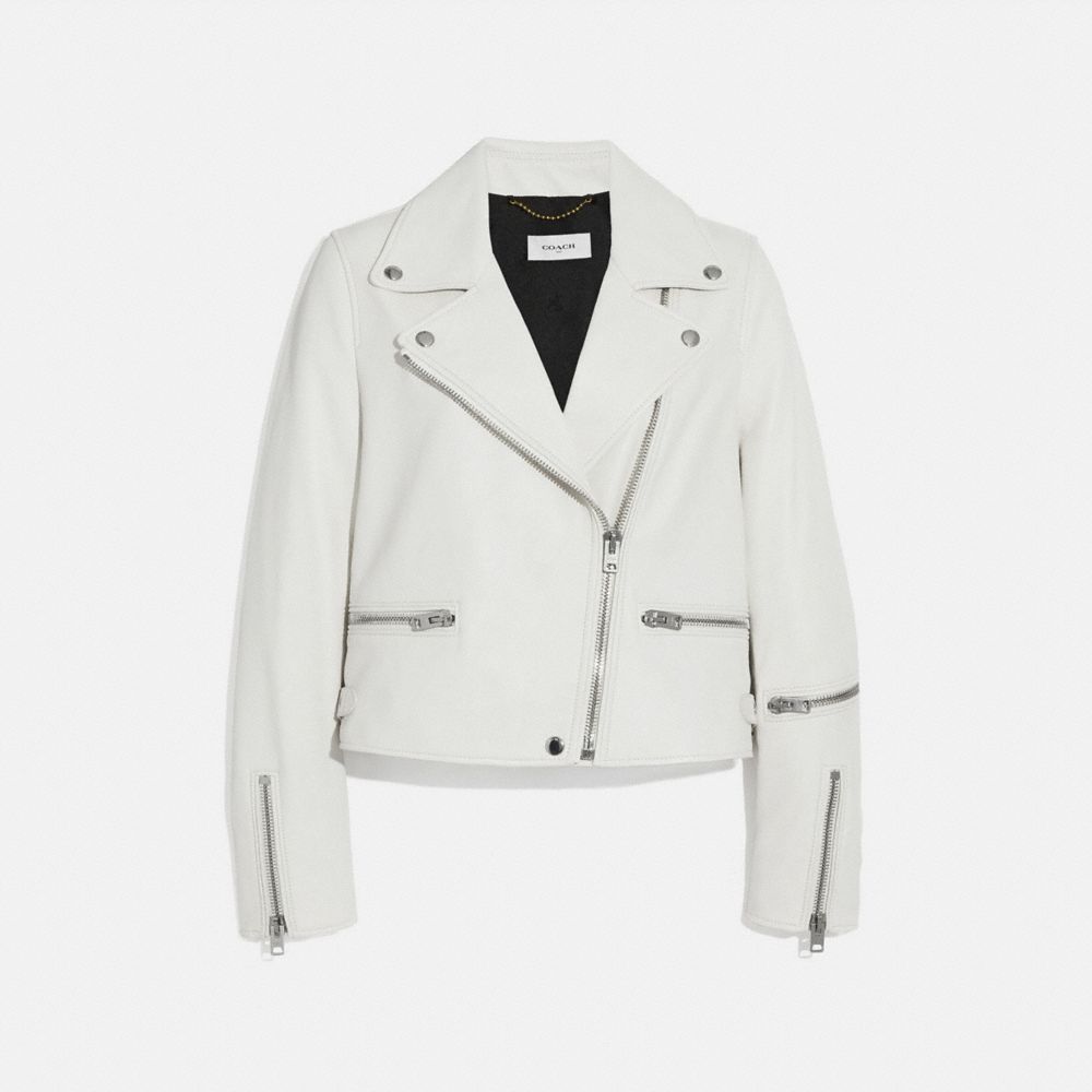 COACH 2233 Biker Jacket WHITE