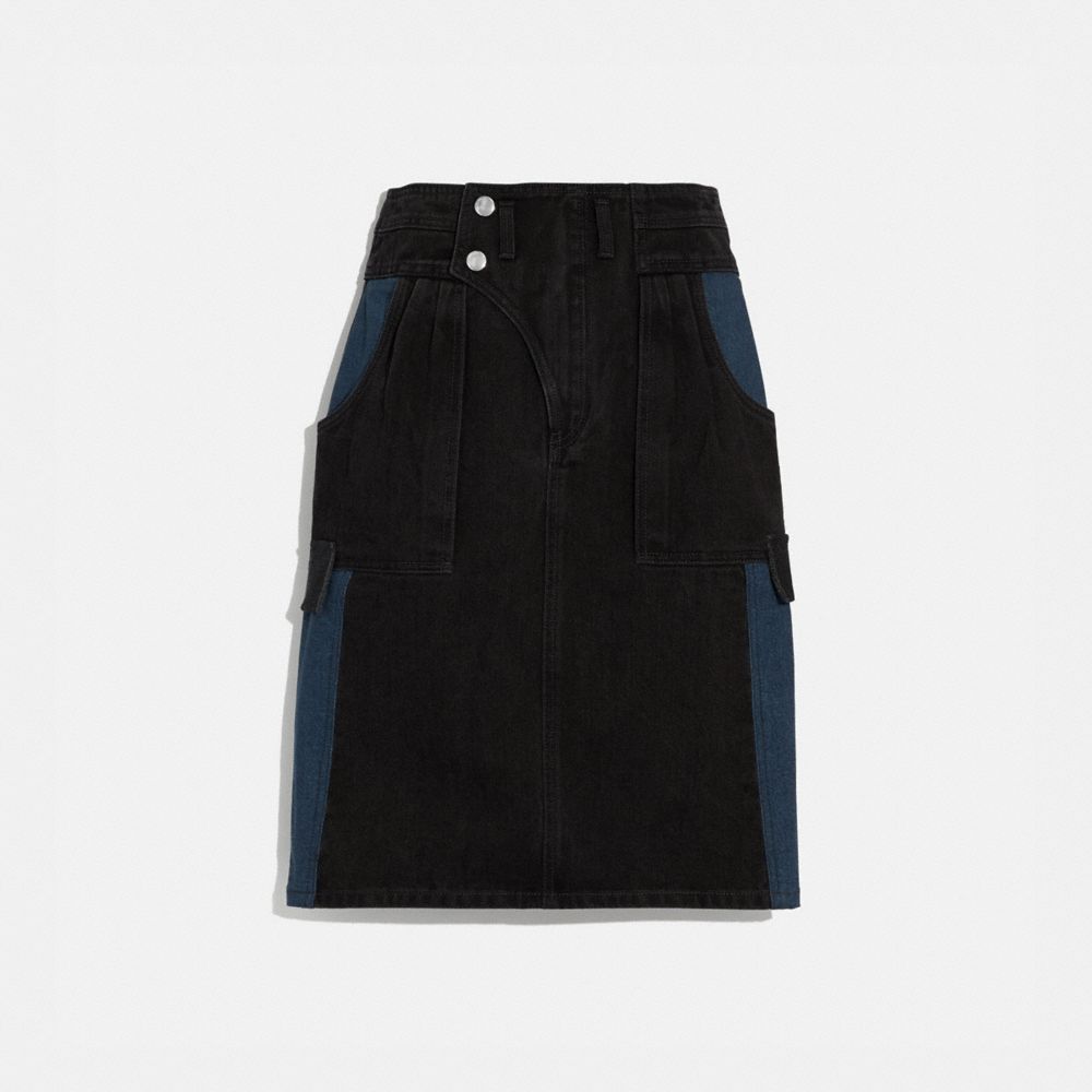 COACH 2248 Denim Skirt BLACK