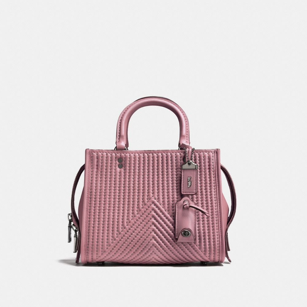 ROGUE 25 WITH QUILTING AND RIVETS - BP/DUSTY ROSE - COACH 22797