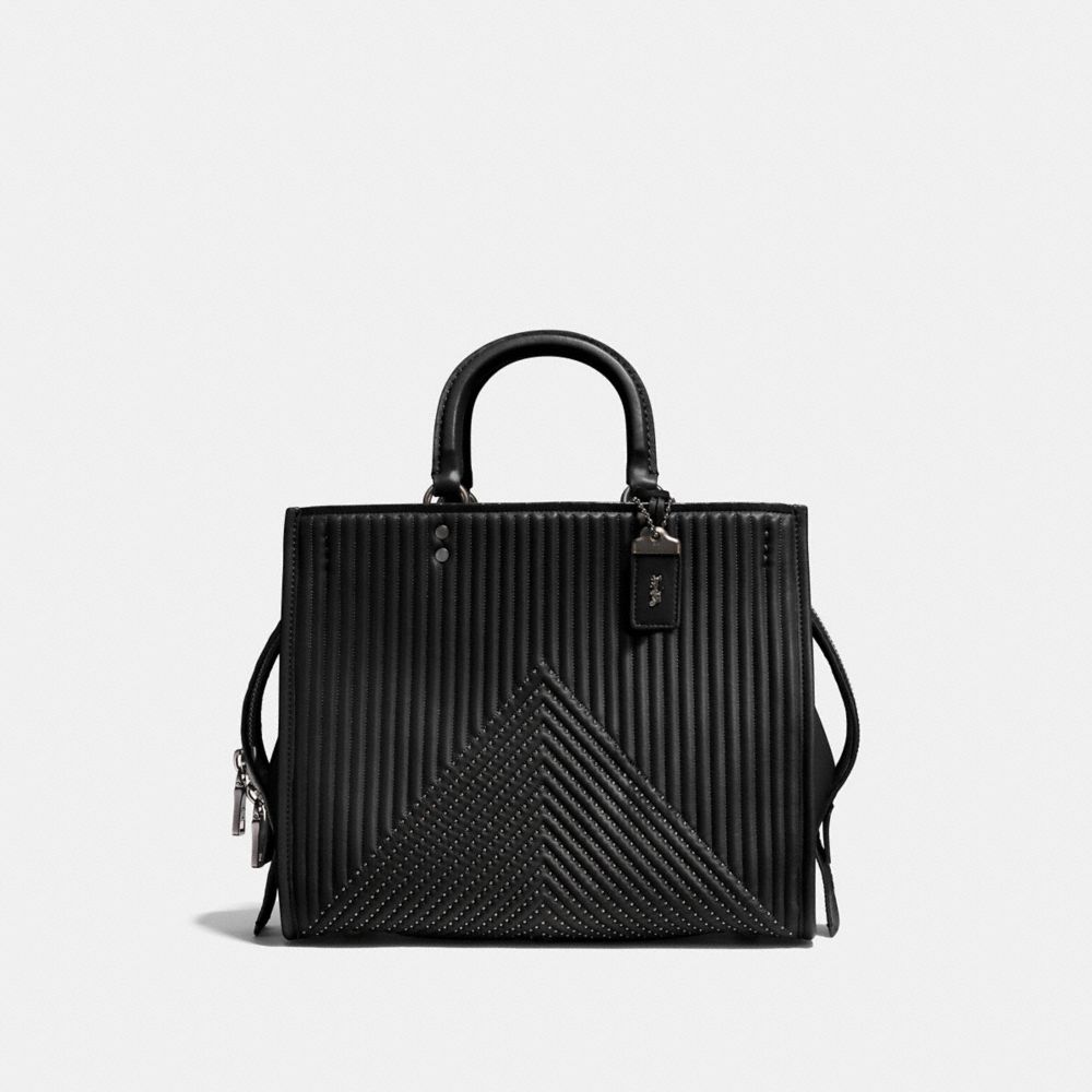 ROGUE WITH QUILTING AND RIVETS - BP/BLACK - COACH 22809