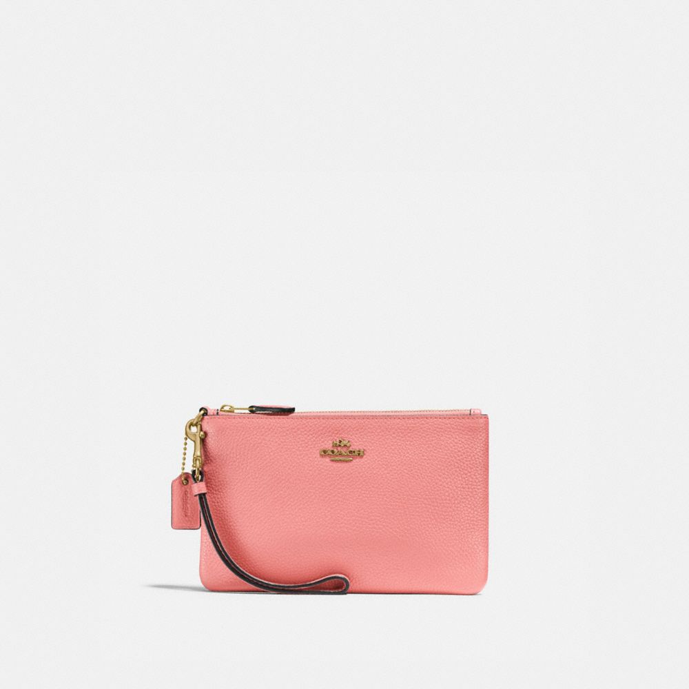 Small Wristlet - BRASS/CANDY PINK - COACH 22952