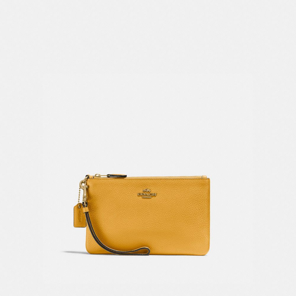 COACH 22952 Small Wristlet Brass/Buttercup