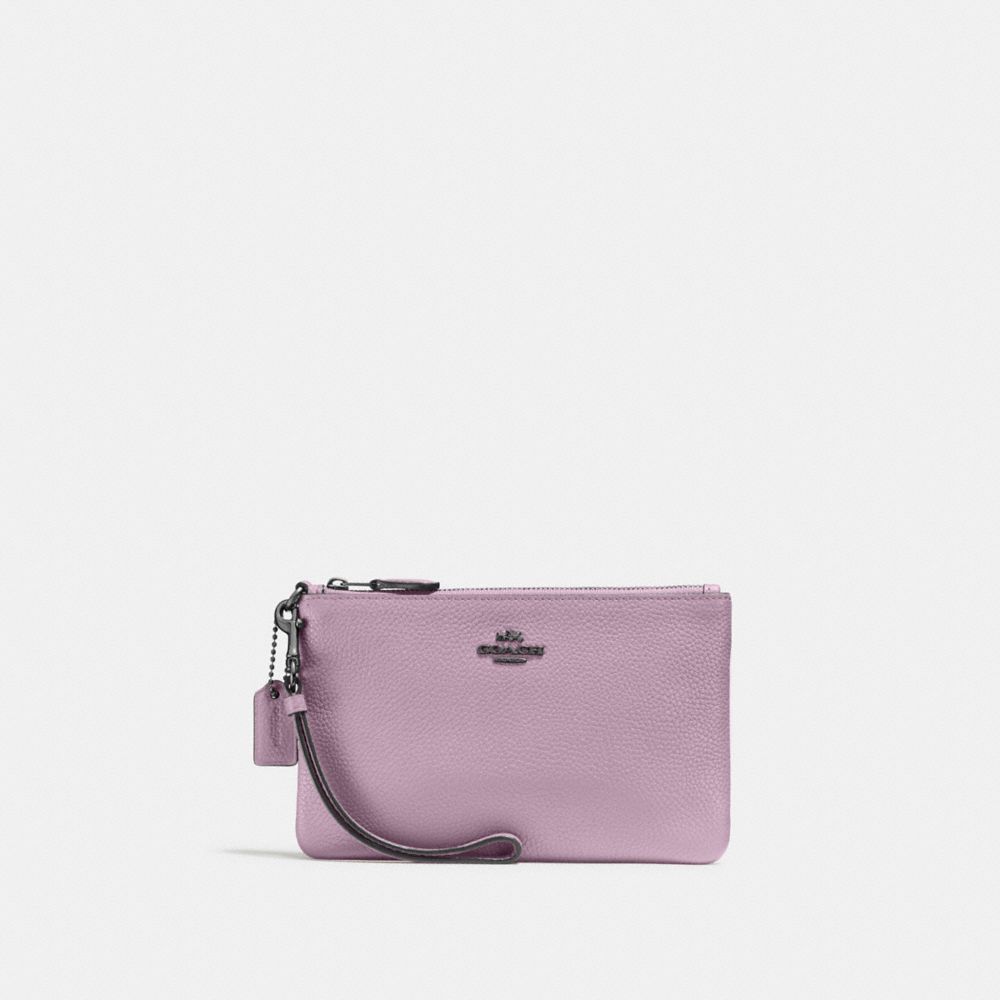 COACH 22952 Small Wristlet Pewter/Ice Purple