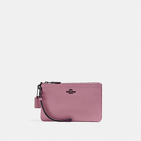 COACH 22952 Small Wristlet Pewter/Violet-Orchid