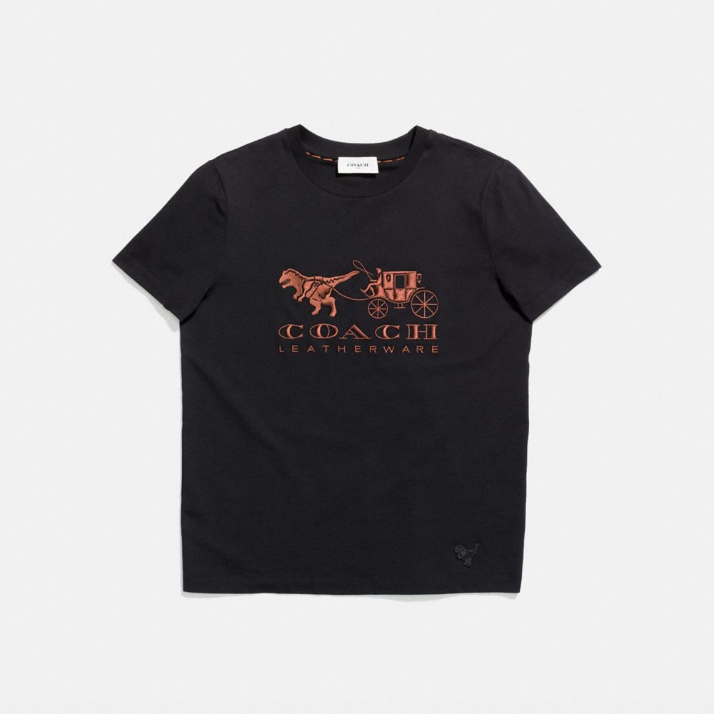 COACH 23011 - REXY AND CARRIAGE T-SHIRT - BLACK | COACH WOMEN