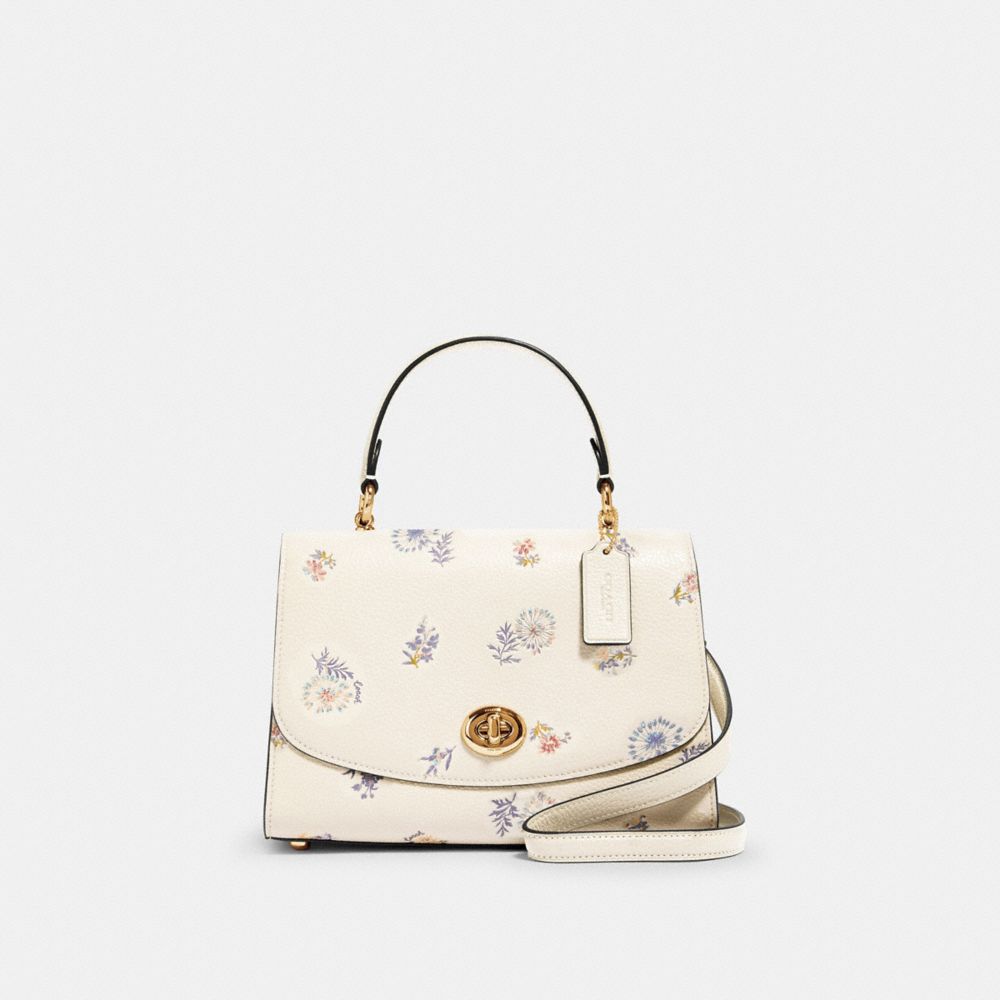 COACH 2303 Tilly Top Handle With Dandelion Floral Print IM/CHALK/ BLUE MULTI