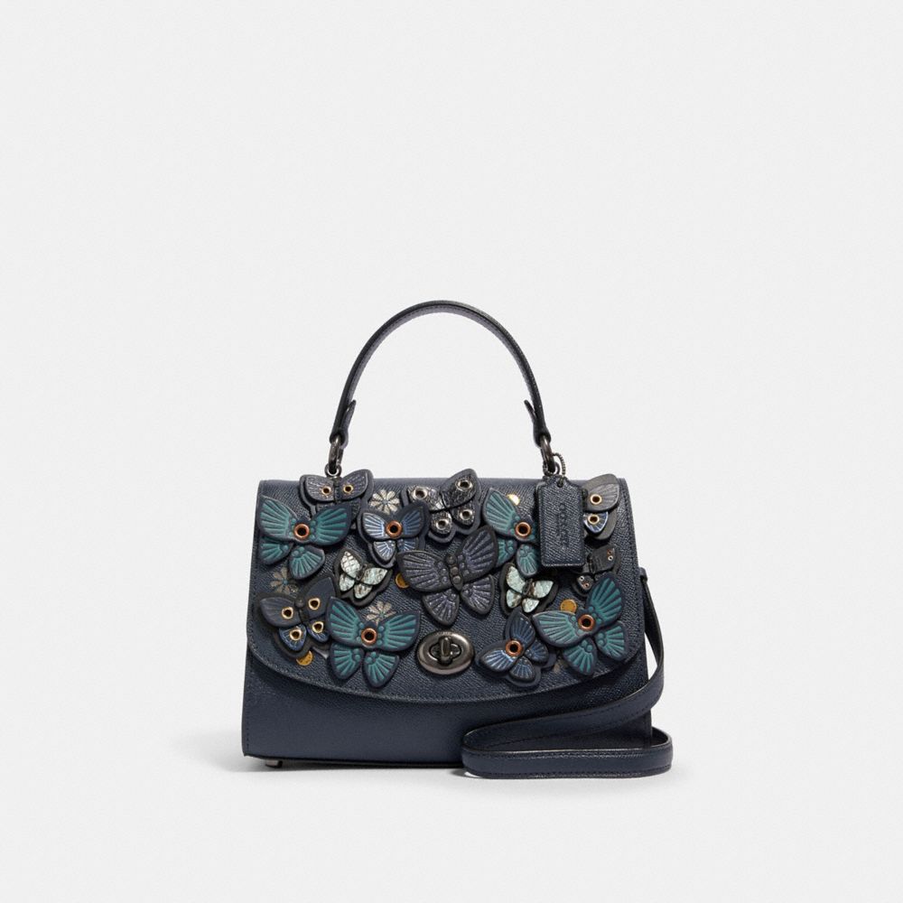 COACH 2307 TILLY TOP HANDLE WITH BUTTERFLY APPLIQUE QB/MIDNIGHT