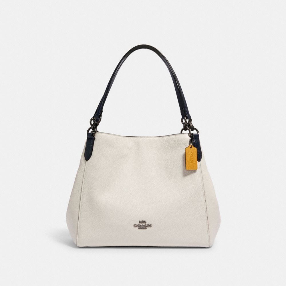 HALLIE SHOULDER BAG IN COLORBLOCK - 2314 - QB/CHALK MULTI