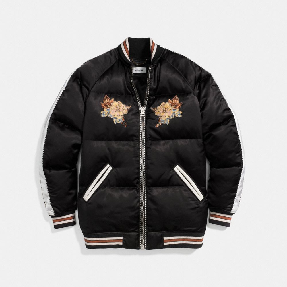 EAGLE SOUVENIR PUFFER COAT - BLACK - COACH 23153