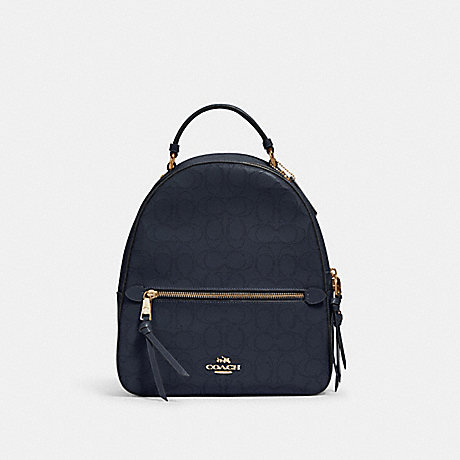 COACH JORDYN BACKPACK IN SIGNATURE LEATHER - IM/MIDNIGHT - 2322