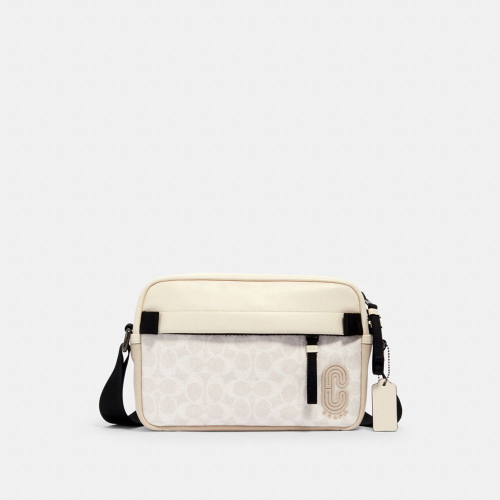 COACH EDGE CROSSBODY IN SIGNATURE CANVAS - QB/CHALK STEAM - 2338