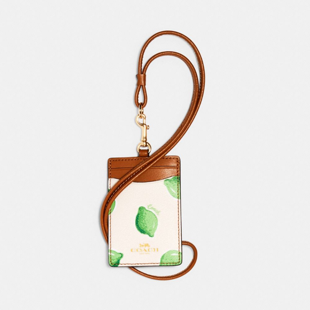 COACH 2364 - ID LANYARD WITH LIME PRINT IM/CHALK GREEN MULTI