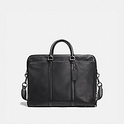 METROPOLITAN DOUBLE ZIP BUSINESS CASE - 23791 - BLACK/BLACK ANTIQUE NICKEL