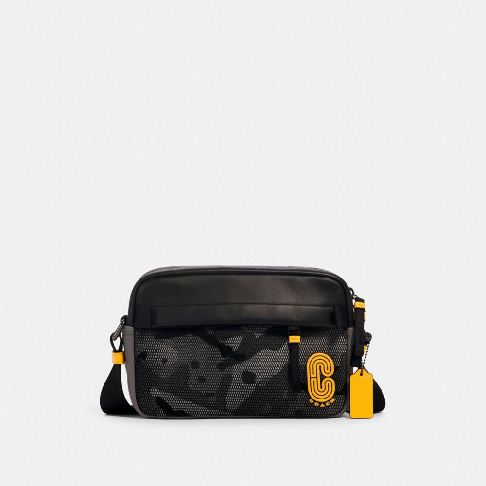 EDGE CROSSBODY WITH CAMO PRINT - QB/BLACK MULTI - COACH 2381