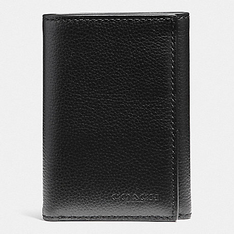 COACH 23845 Trifold Wallet Black