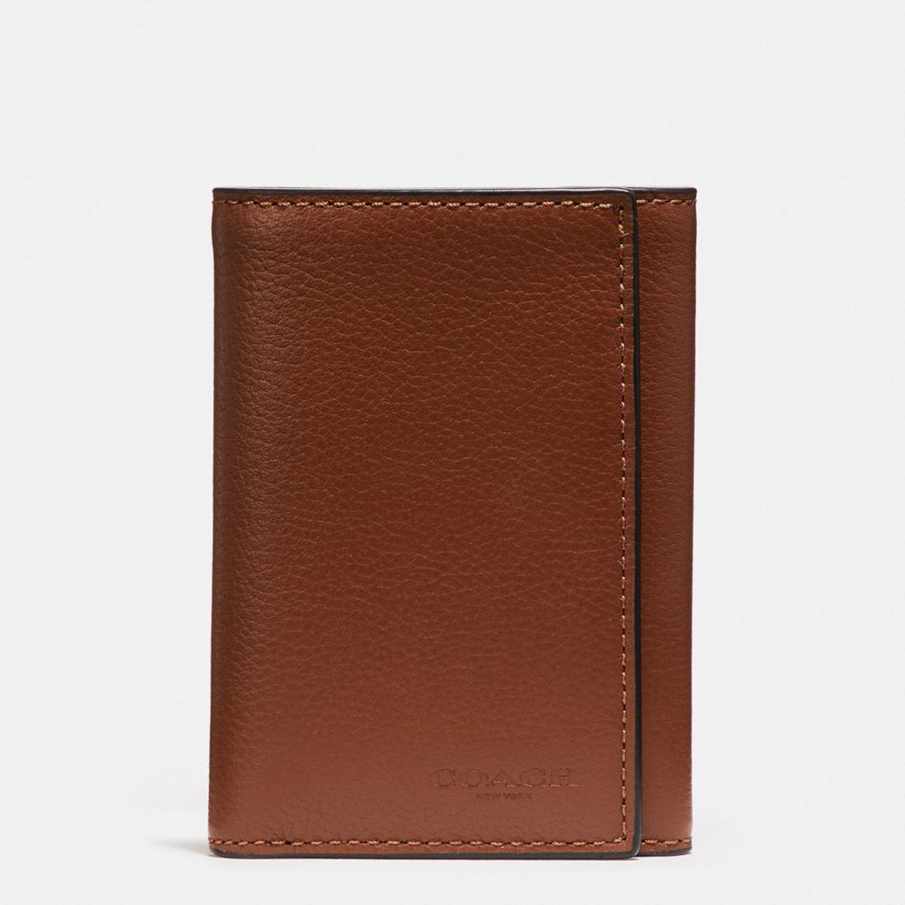 COACH 23845 Trifold Wallet Saddle