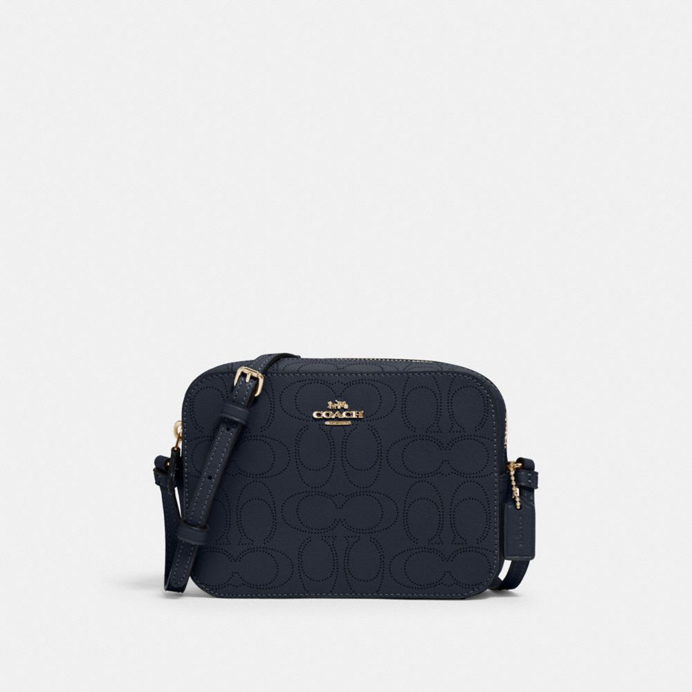 COACH 2403 MINI CAMERA BAG IN SIGNATURE LEATHER IM/MIDNIGHT