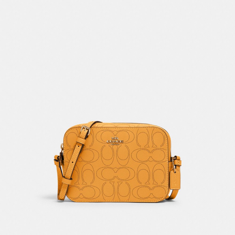 COACH 2403 Mini Camera Bag In Signature Leather IM/HONEY