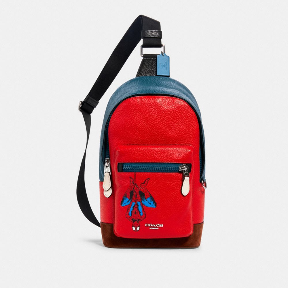 COACH 2407 Coach â”‚ Marvel West Pack With Spider-man SV/MIAMI RED