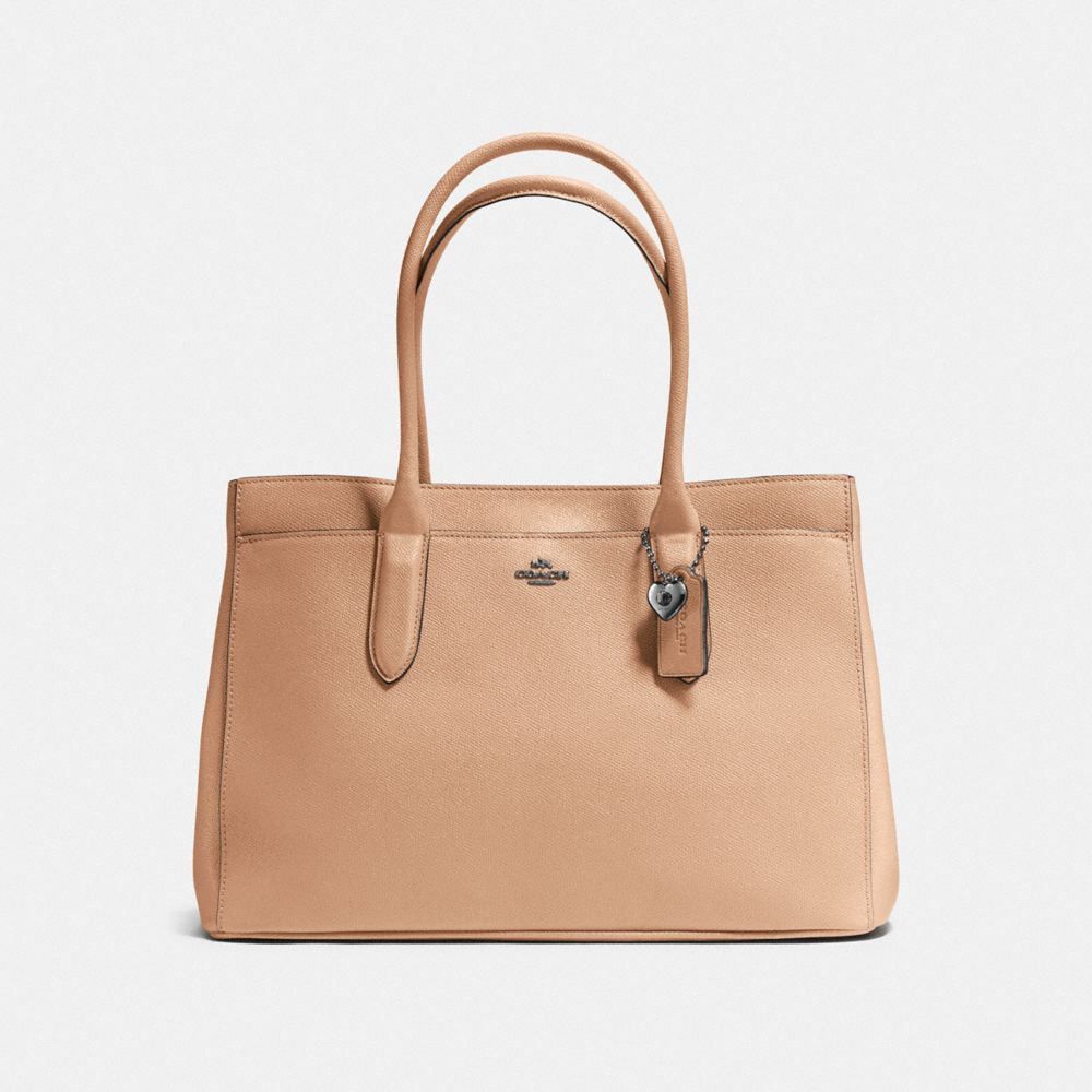 coach laptop tote in crossgrain leather