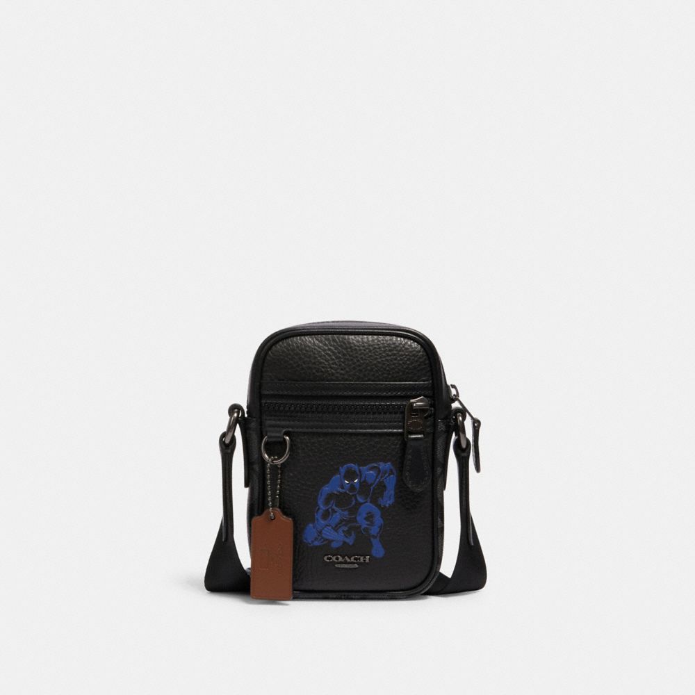 COACH â”‚ MARVEL TERRAIN CROSSBODY WITH SIGNATURE CANVAS DETAIL AND BLACK PANTHER - QB/BLACK MULTI - COACH 2428