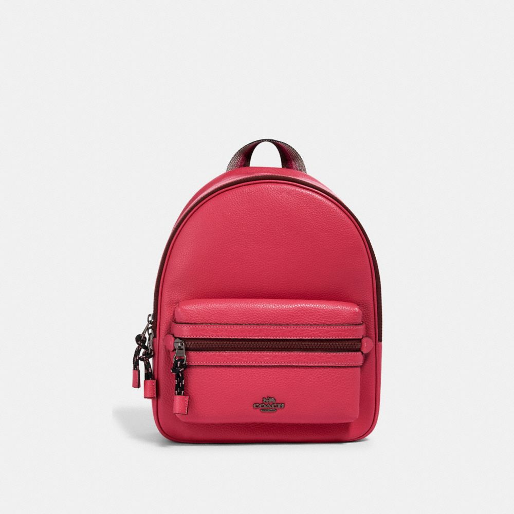 COACH 2444 Vale Medium Charlie Backpack QB/DARK PINK