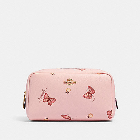 COACH 2470 SMALL BOXY COSMETIC CASE WITH BUTTERFLY PRINT IM/BLOSSOM/-PINK-MULTI