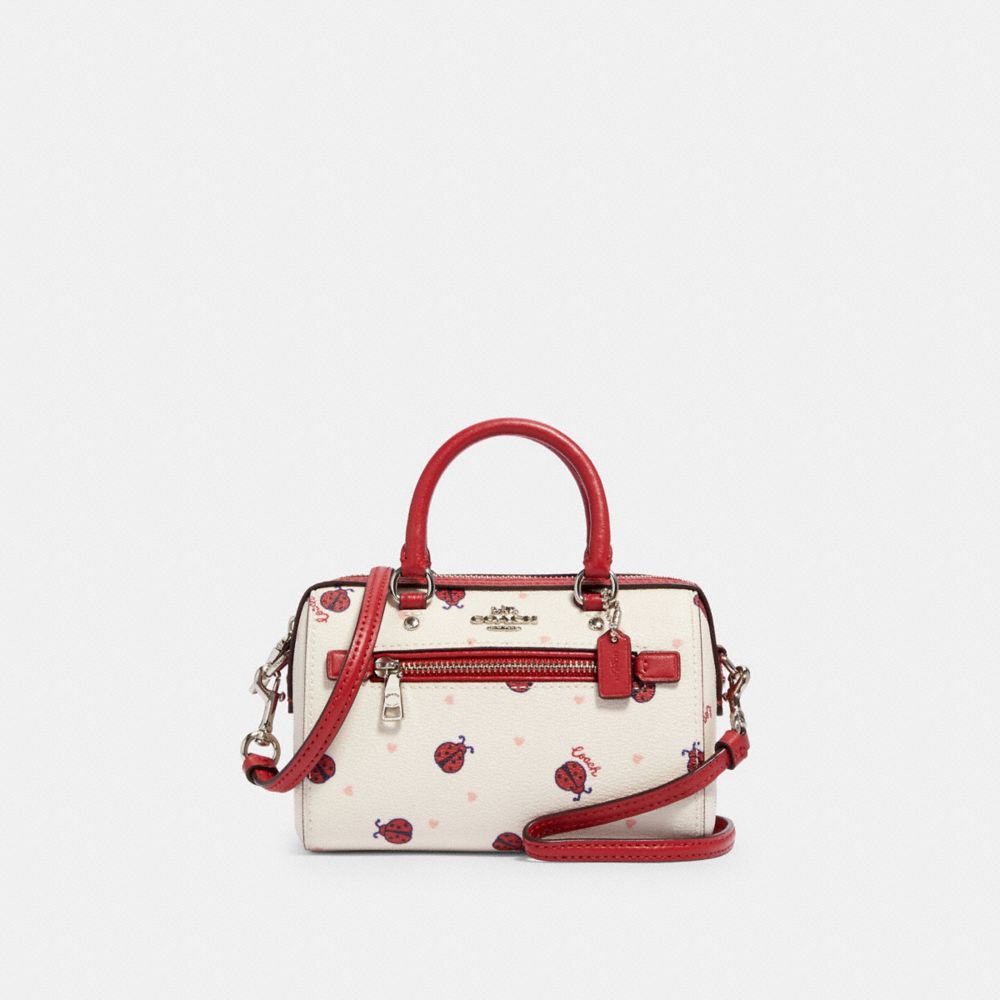 COACH 2498 - MICRO ROWAN CROSSBODY WITH LADYBUG PRINT SV/CHALK/ RED MULTI