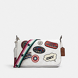 COACH │ MARVEL JES MESSENGER IN SIGNATURE CANVAS WITH PATCHES - 2537 - SV/CHALK MULTI