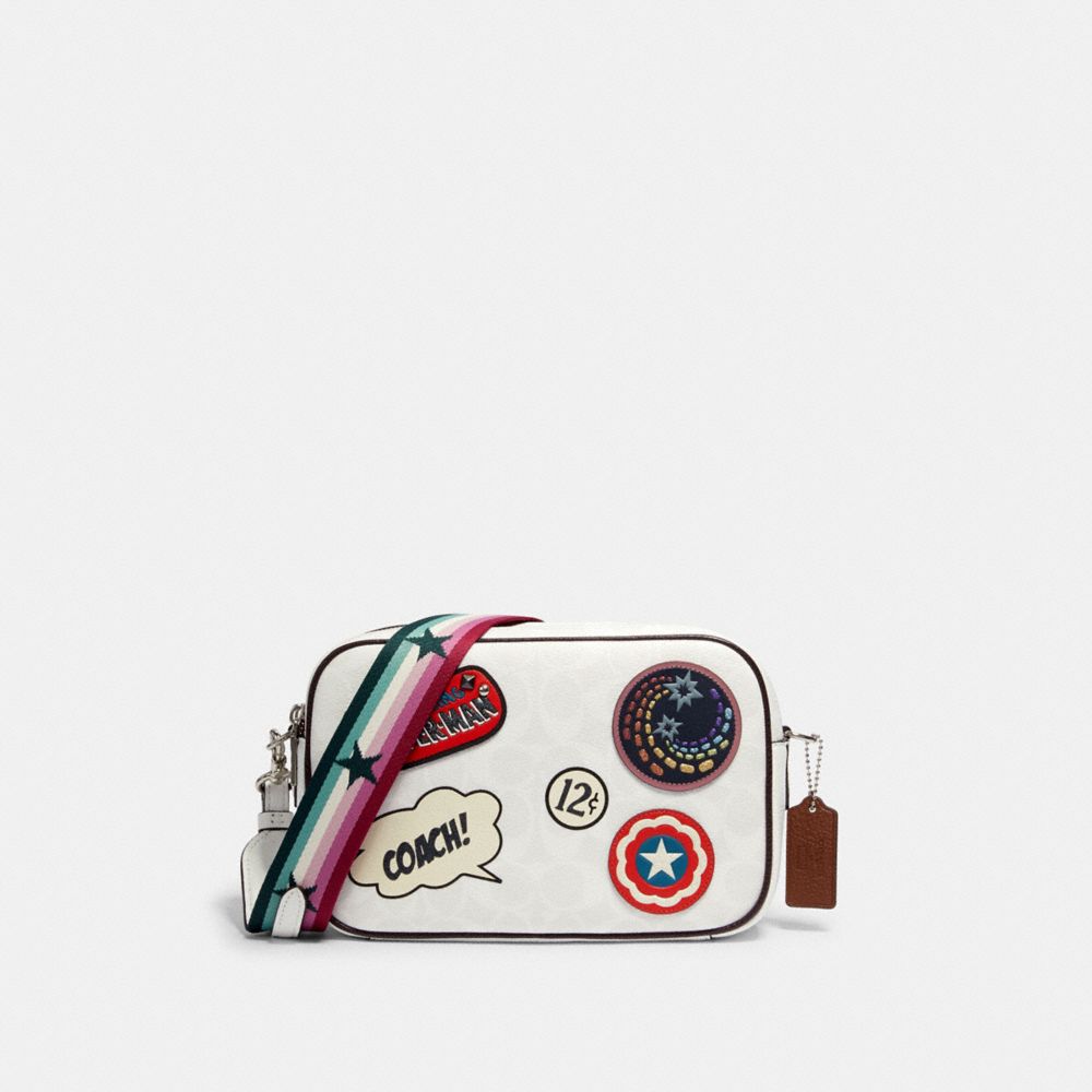 COACH â”‚ MARVEL JES CROSSBODY IN SIGNATURE CANVAS WITH PATCHES - 2538 - SV/CHALK MULTI