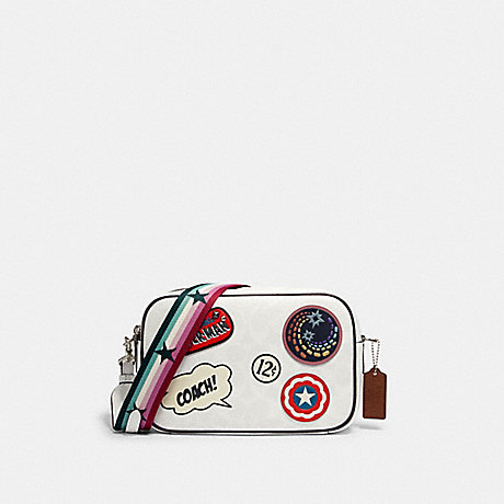 COACH COACH â”‚ MARVEL JES CROSSBODY IN SIGNATURE CANVAS WITH PATCHES - SV/CHALK MULTI - 2538